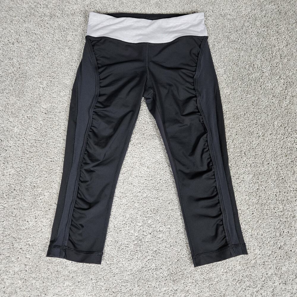 Lululemon Leggings Womens 6 Black Run Sun Sprinter Crop W6804S Activewear Gym
